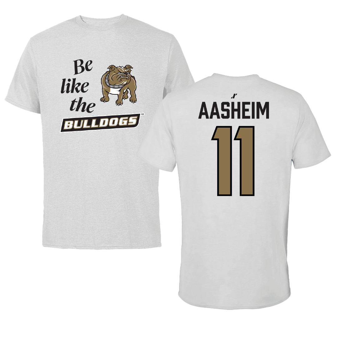Bryant University Lacrosse Light Gray Be Like Us Performance Tee - #11 Luke Aasheim