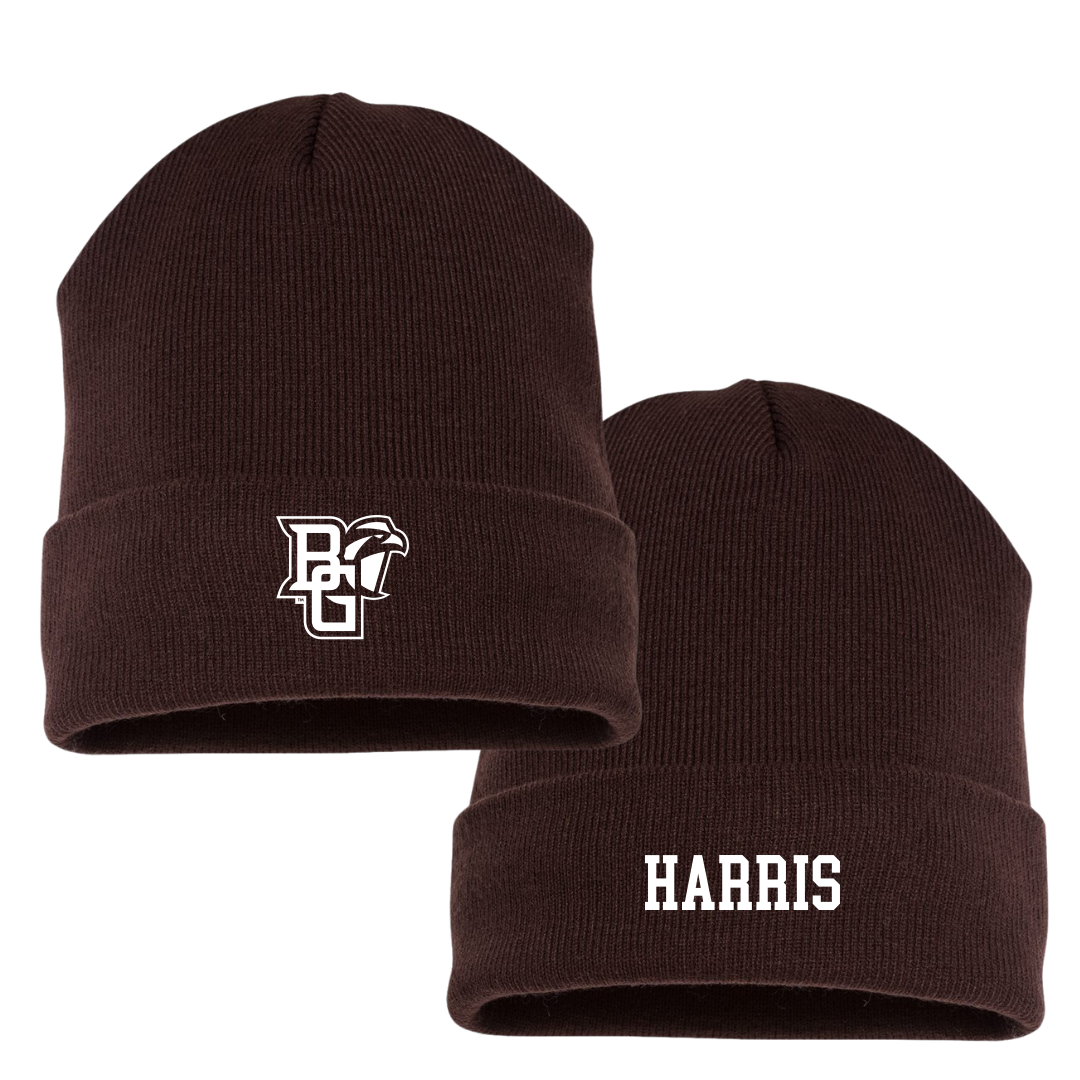 Bowling Green State University Football Brown Beanie - #88 Jacob Harris
