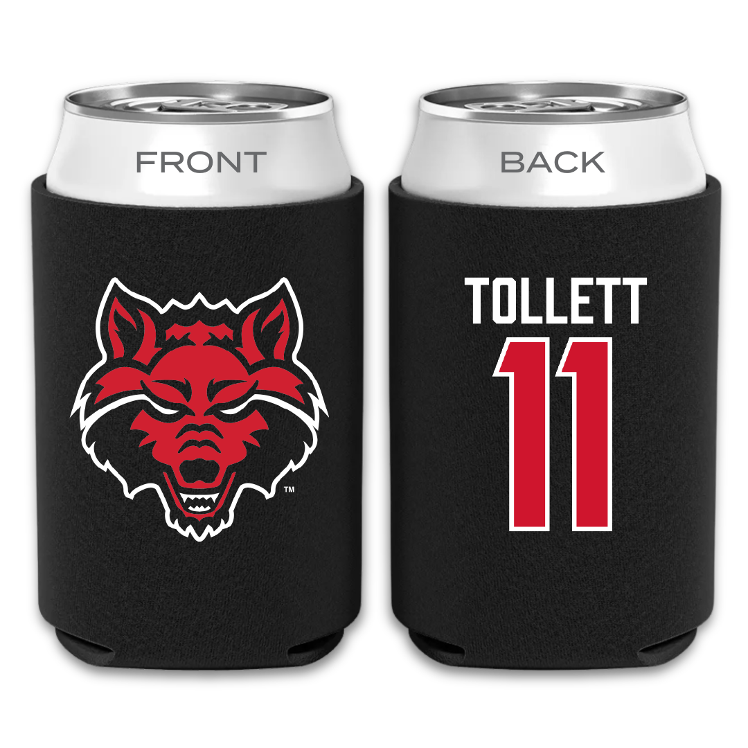 Arkansas State University Baseball Black Can Cooler - #11 Cason Tollett