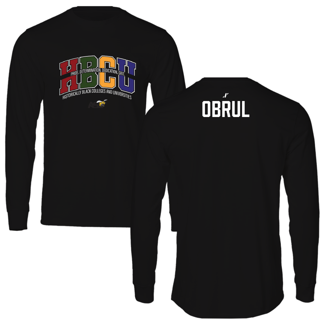 Alabama State University Tennis Black HBCU Long Sleeve - Lun Obrul