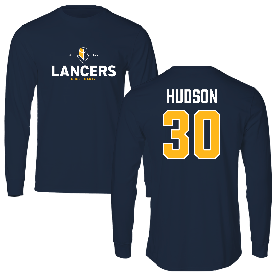 Mount Marty University Softball Navy General Performance Long Sleeve - #30 Makayla Hudson