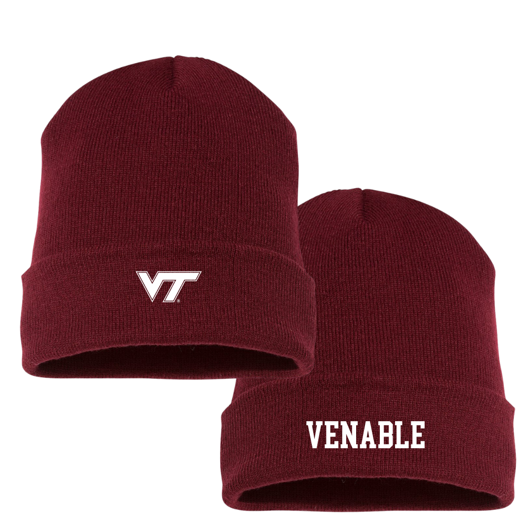 Virginia Tech Basketball (M) Maroon Beanie - #9 Conner Venable