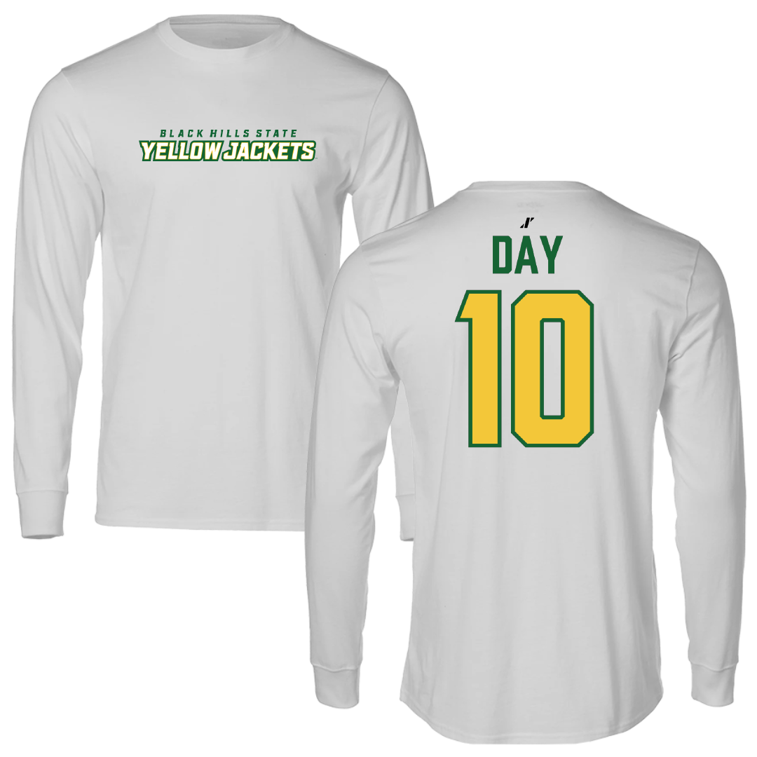 Black Hills State University Soccer Light Gray Performance Long Sleeve - #10 Leah Day