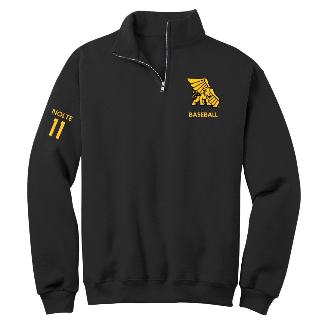 Missouri Western State University Baseball Black Quarter-Zip - #11 Josh Nolte