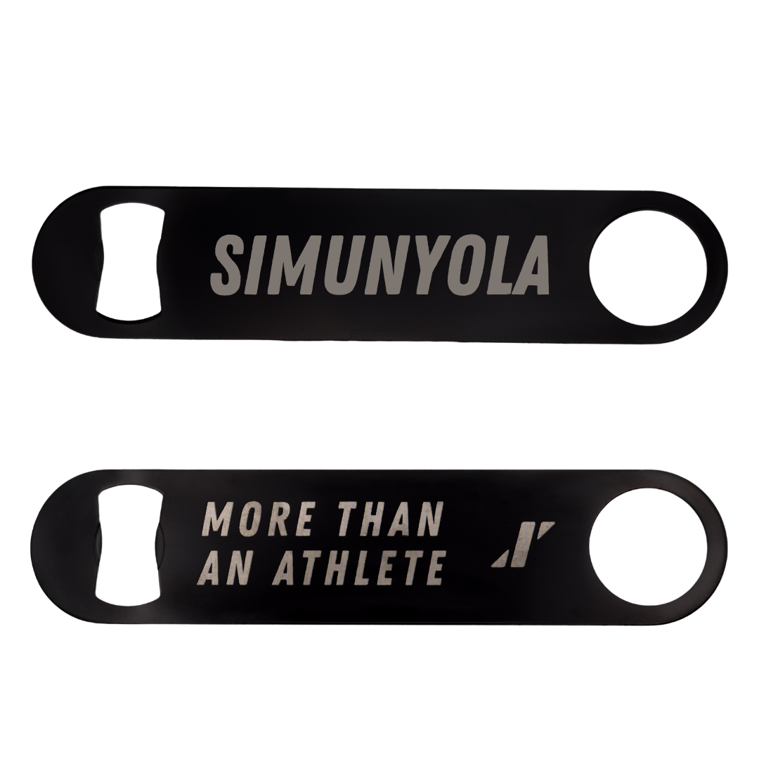 George Mason University Tennis Black Bottle Opener - Niza Simunyola