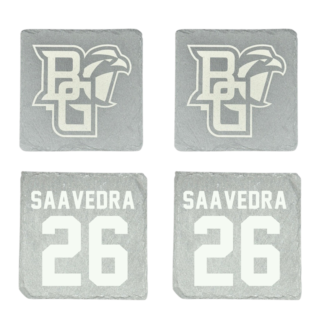 Bowling Green State University Soccer (M) Stone Coaster (4 Pack)  - #26 Joshua Saavedra
