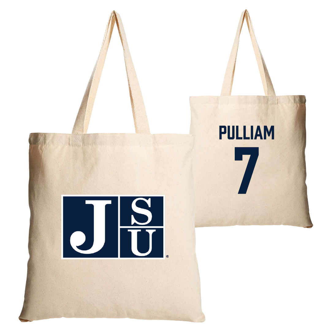 Jackson State University Football Tan Canvas Tote Bag - #7 Reid Pulliam