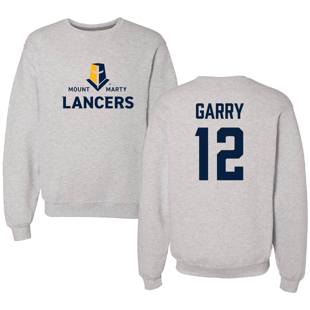 Mount Marty University Softball Light Gray Crewneck - #12 Regan Garry