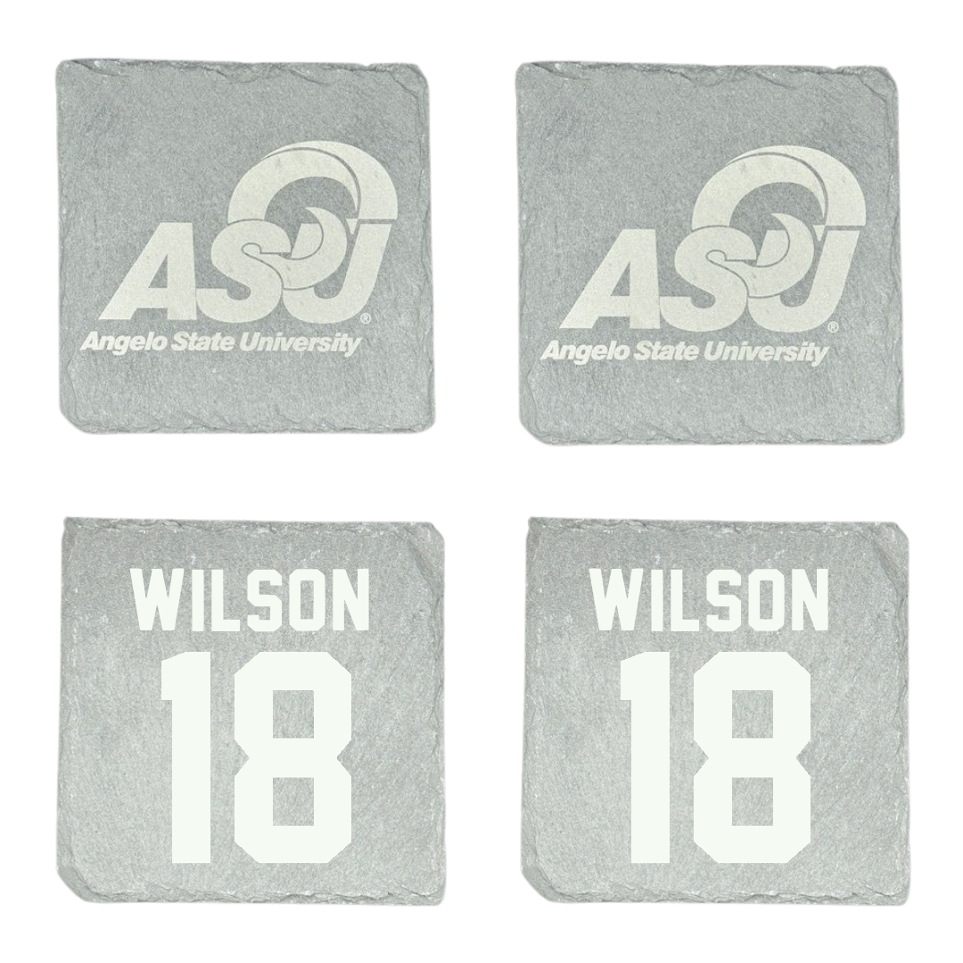 Angelo State University Baseball Stone Coaster (4 Pack)  - #18 Braden Wilson