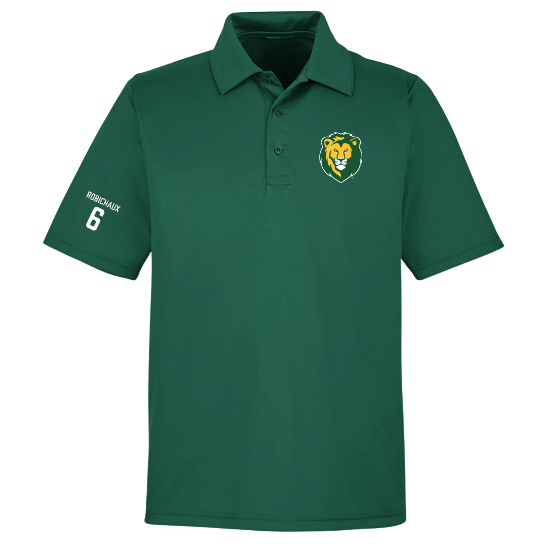Southeastern Louisiana University Baseball Forest Green Polo - #6 Ben Robichaux