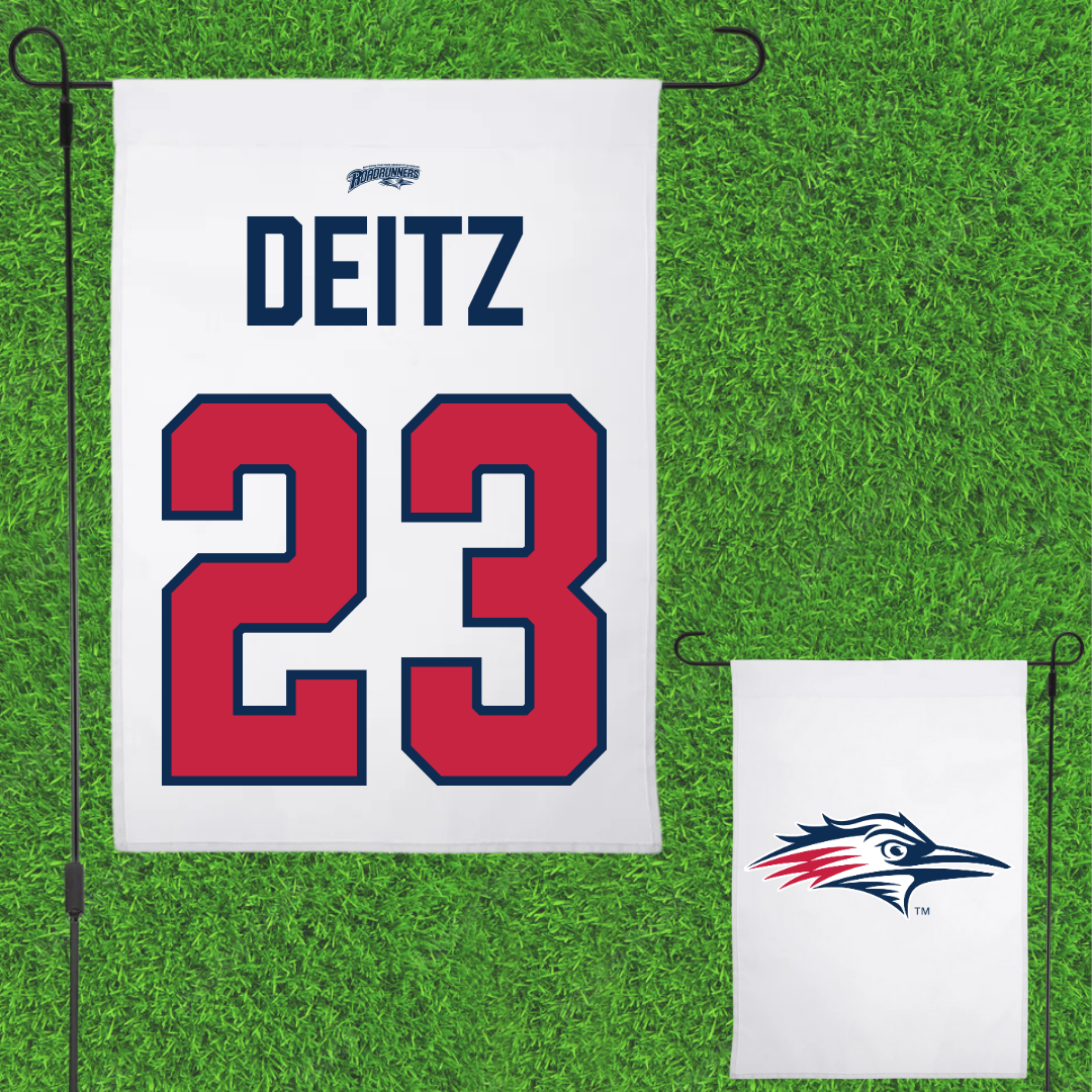 Metropolitan State University of Denver Baseball White Garden Flag - #23 Michael Deitz