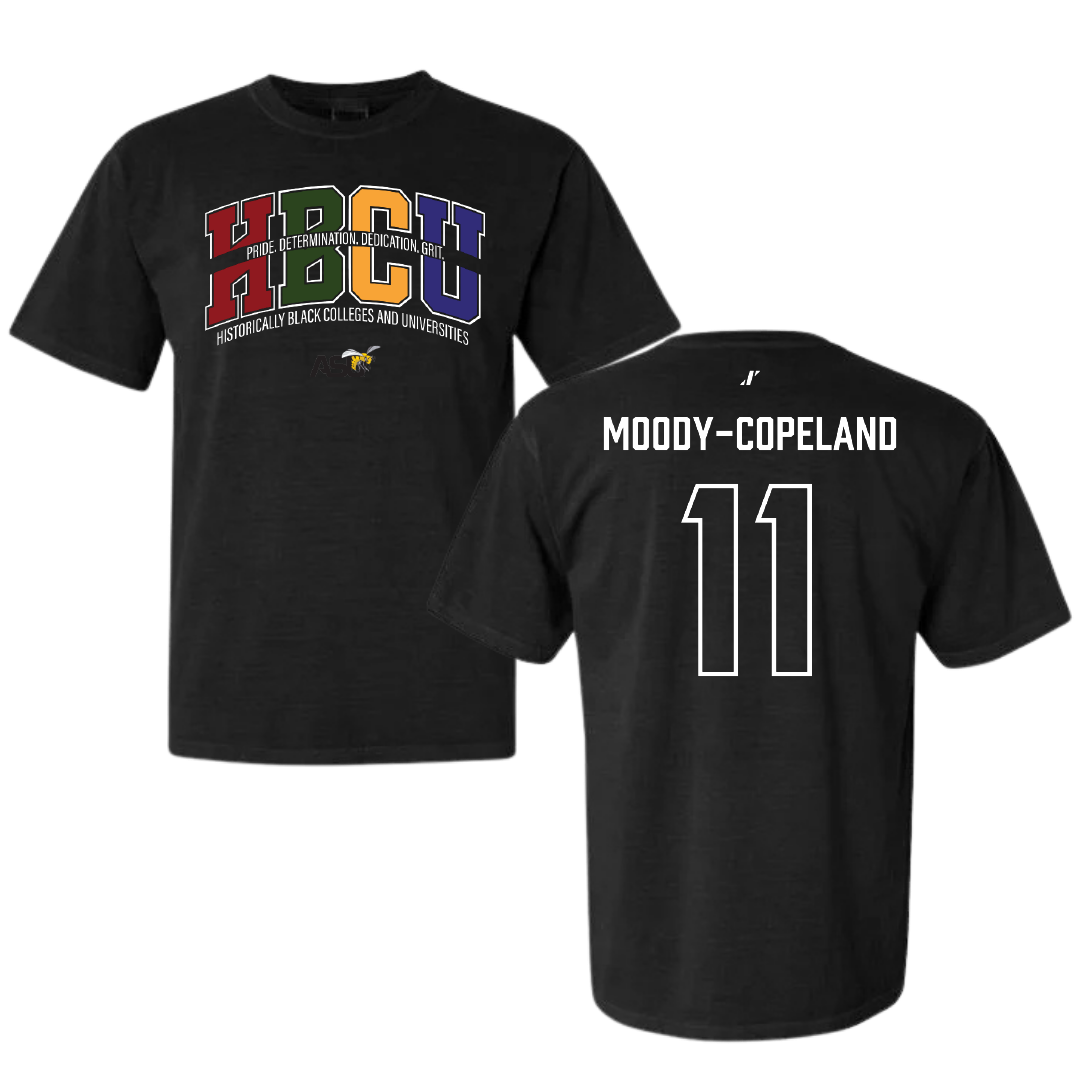 Alabama State University Football Black HBCU Comfort Colors Tee - #11 Aydden Moody-copeland