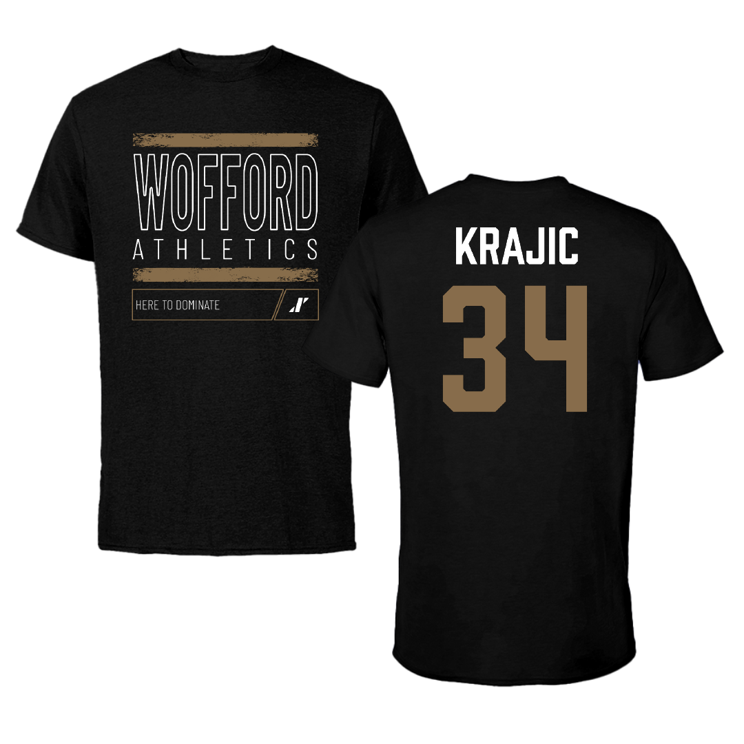 Wofford College Lacrosse (W) Black Dominate Performance Tee - #34 Emily Krajic