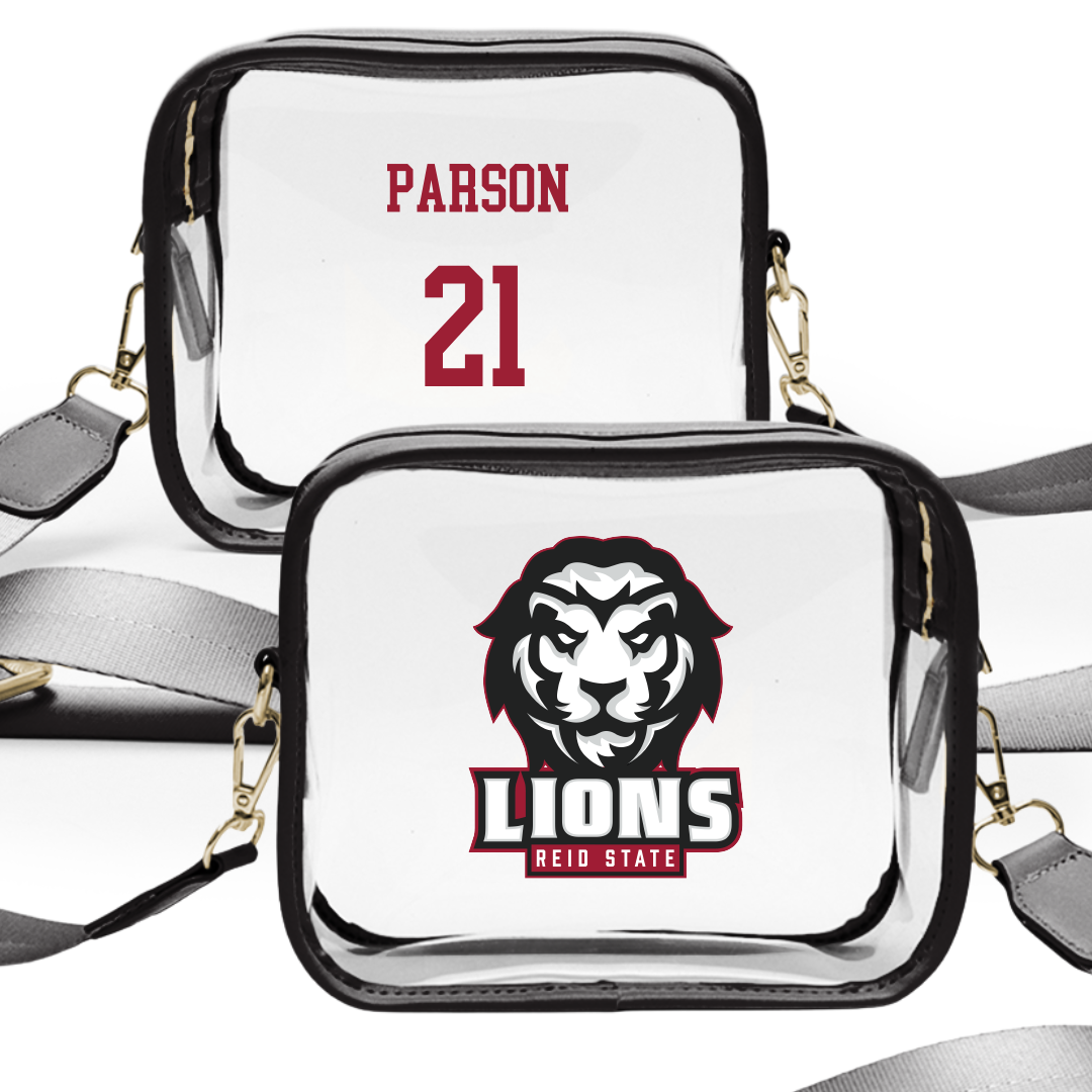 Reid State Community College Baseball Black Clear Stadium Bag - #21 Hudson Parson