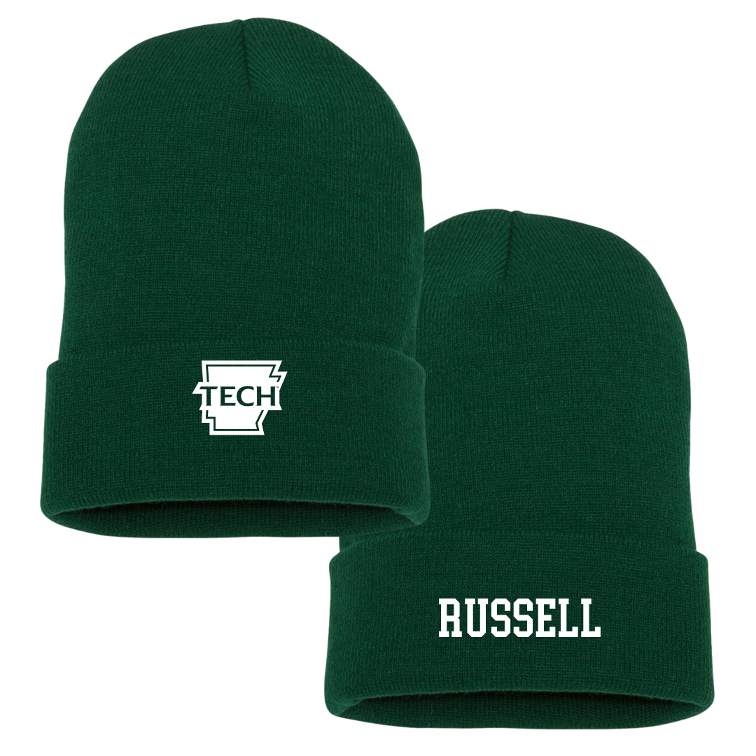 Arkansas Tech University Football University Green Beanie - #49 Ronald Russell