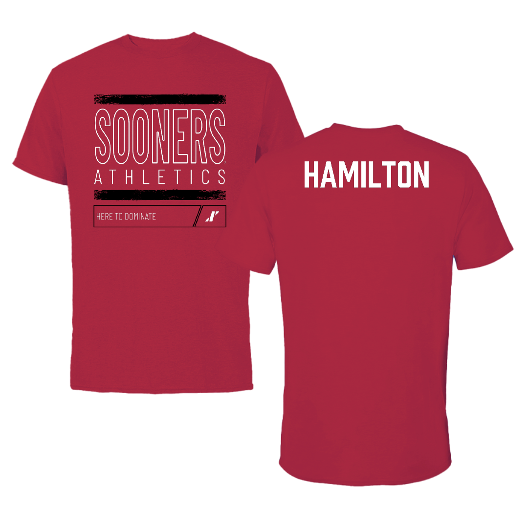 University of Oklahoma Gymnastics Crimson Dominate Tee - Nicholas Hamilton