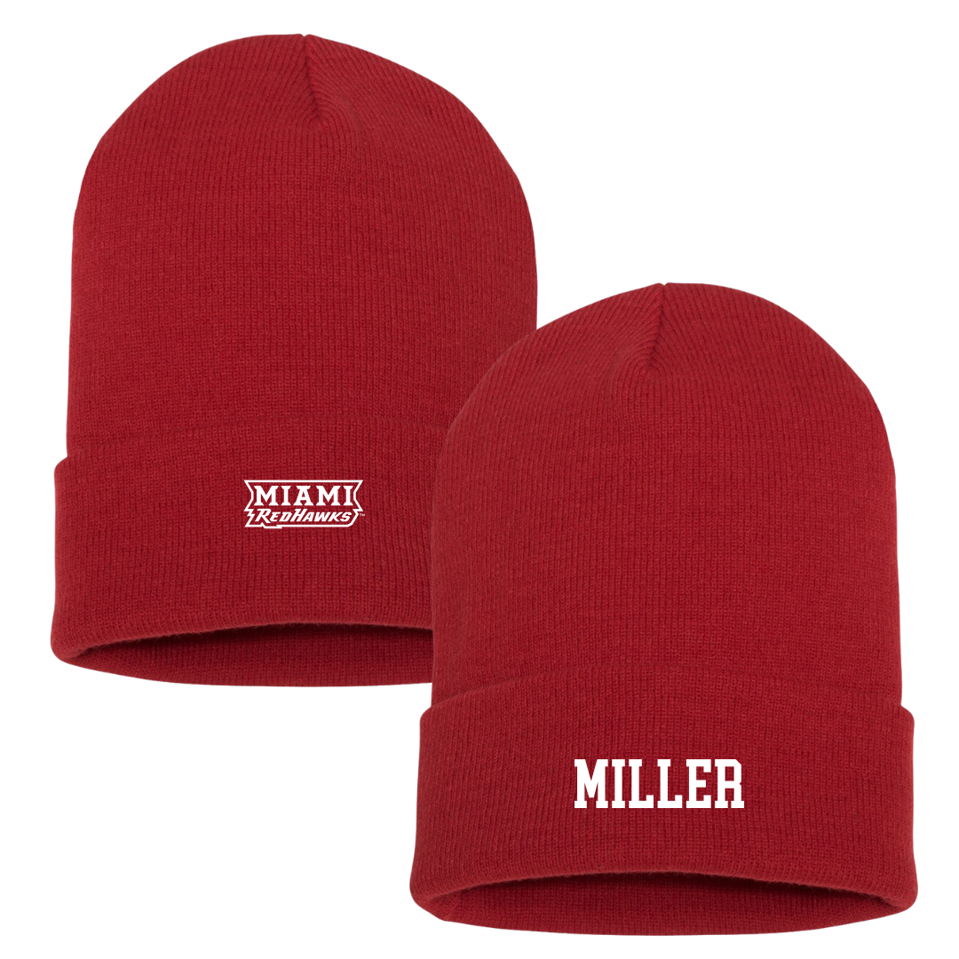 Miami University (Ohio) Softball Red Beanie - #72 Lindsey Miller