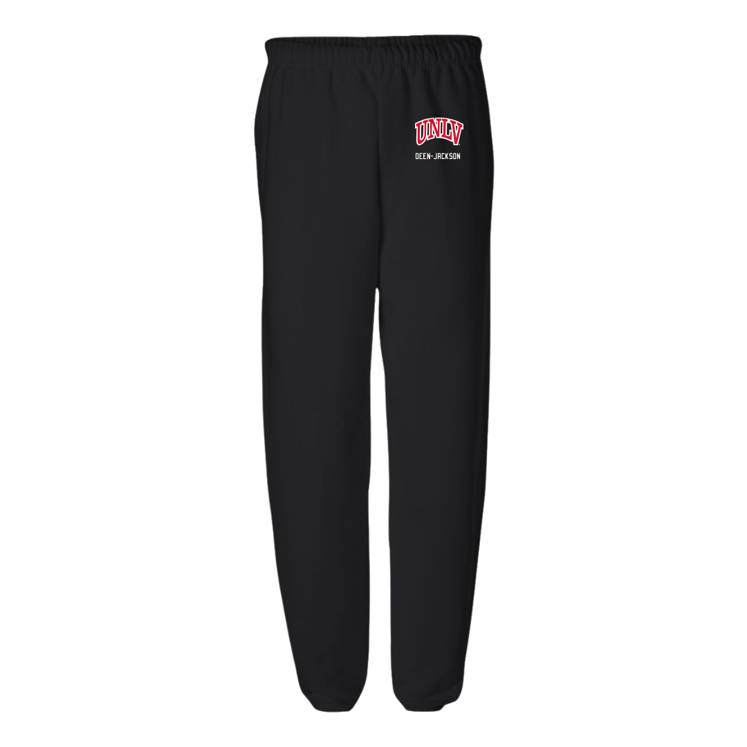 University of Nevada-Las Vegas Volleyball (W) Black Sweatpants - #9 Rheanna Deen-Jackson