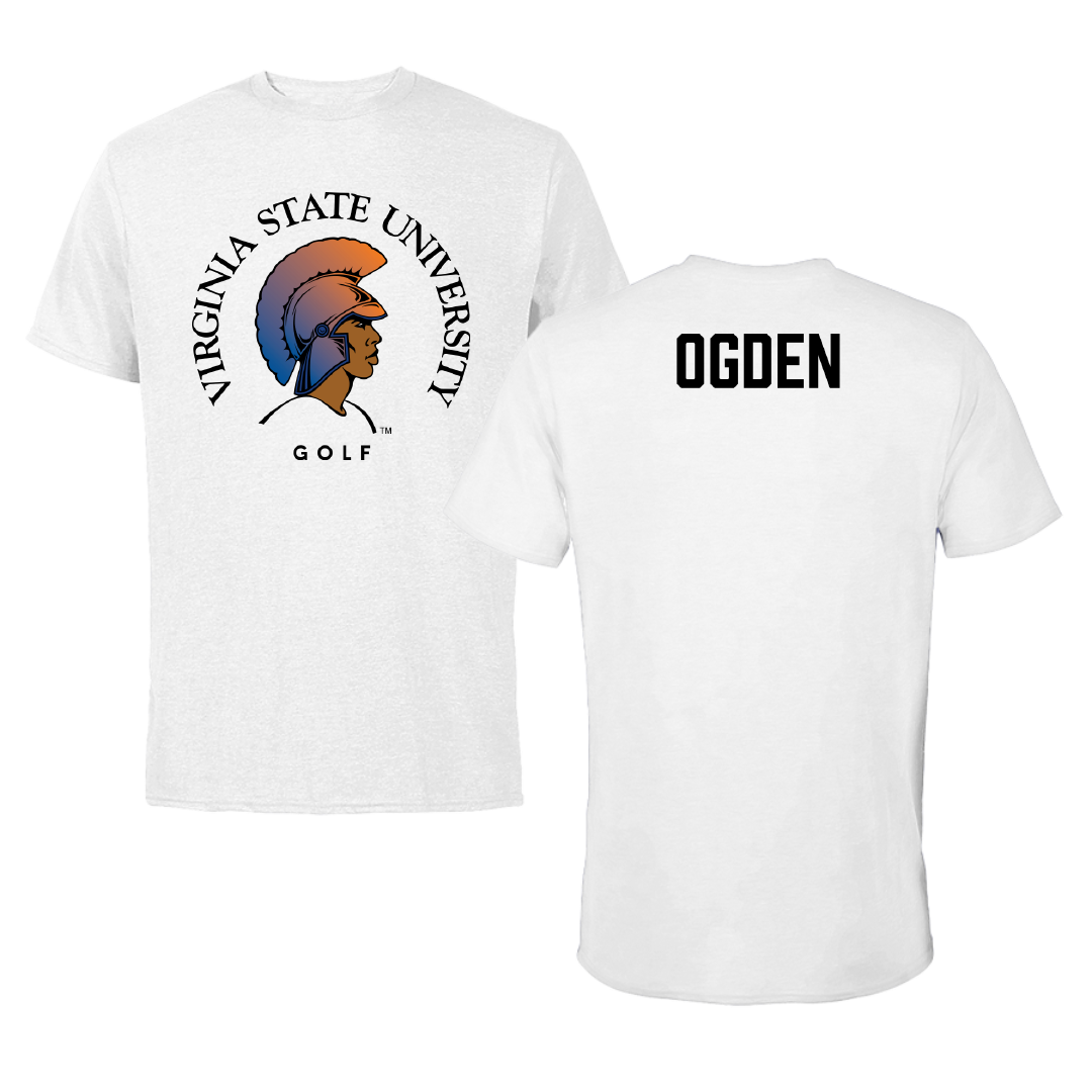 Virginia State University Golf White Performance Tee - Lucas Ogden