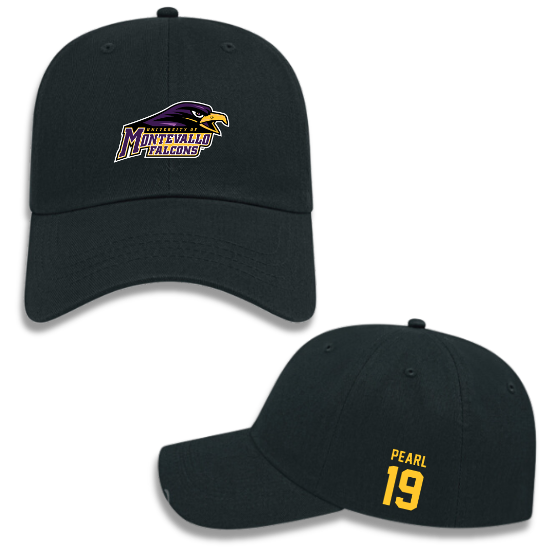 University of Montevallo Baseball Black Hat - #19 Jacob Pearl