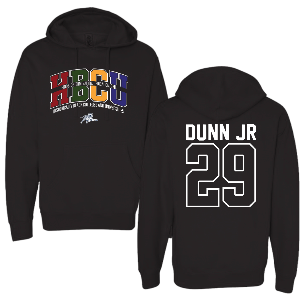 Jackson State University Football Black HBCU Hoodie - #29 Frankie Dunn Jr