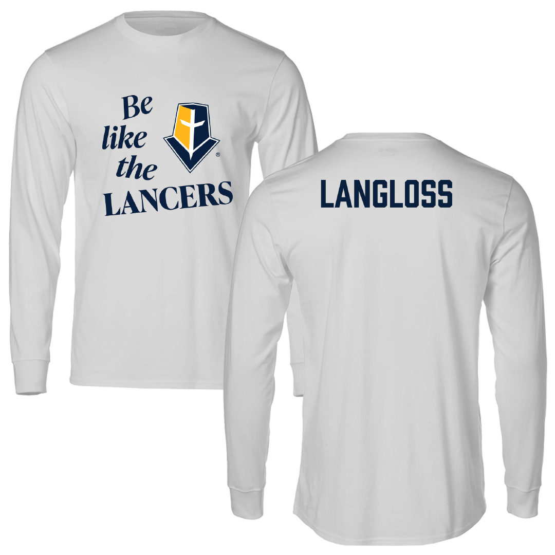 Mount Marty University TF and XC Light Gray Be Like Us Performance Long Sleeve - Levi Langloss