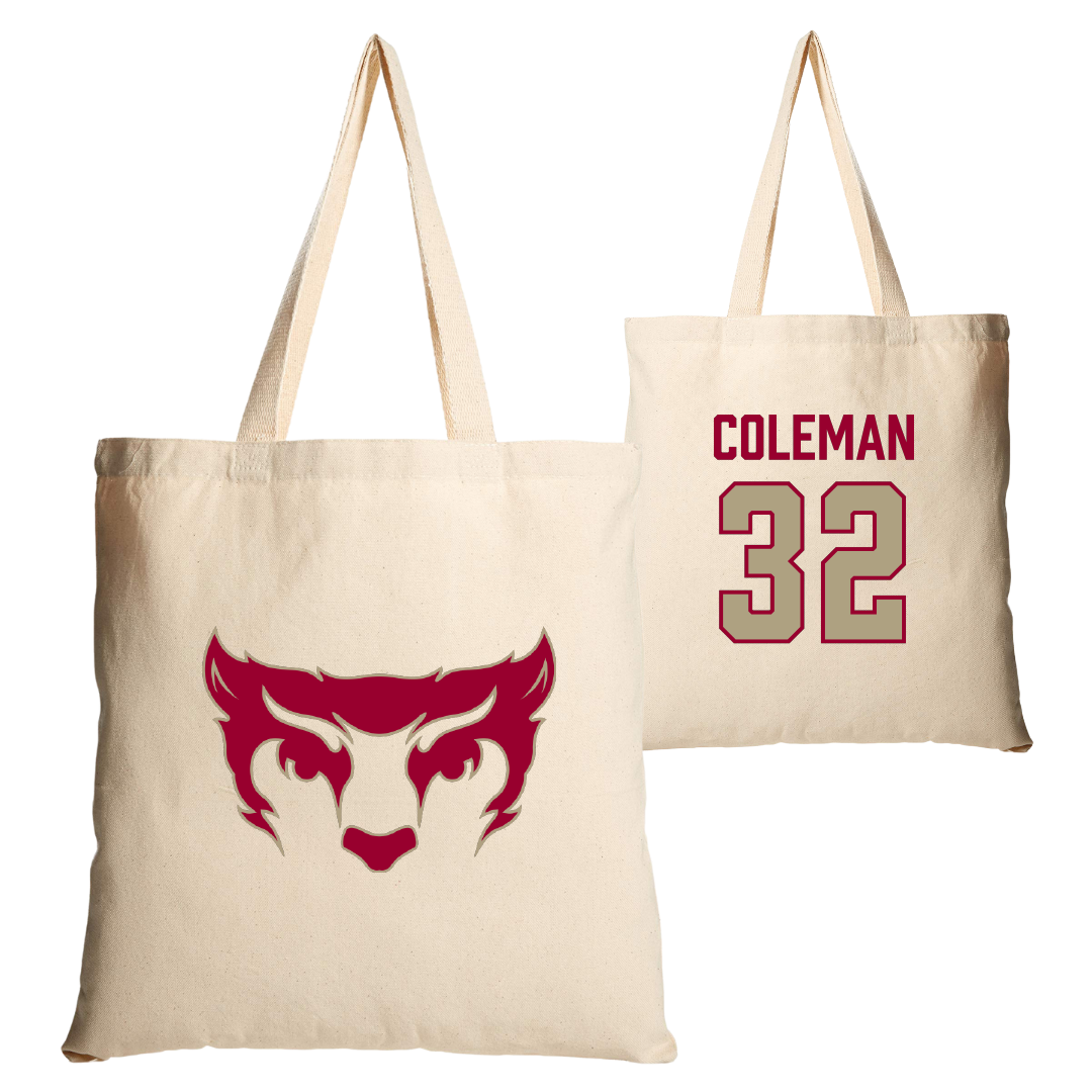 Willamette University Football Tan Canvas Tote Bag - #32 Nicolas Coleman
