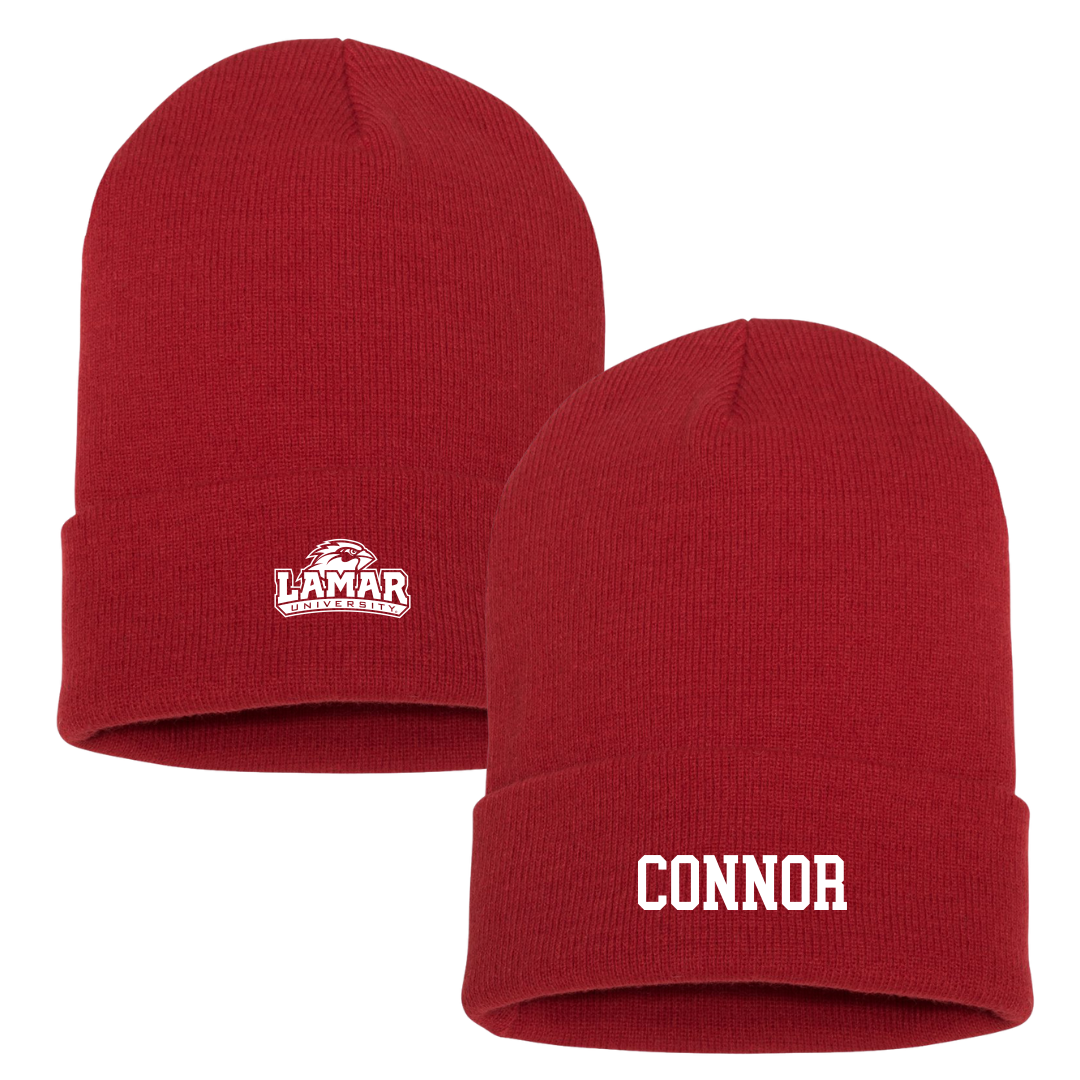 Lamar University Football Red Beanie - #2 Deuce Connor