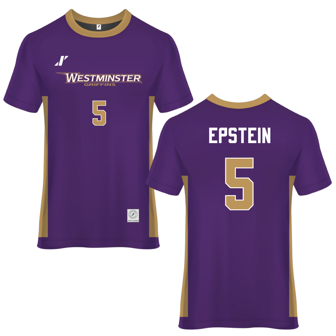 Westminster University (Utah) Purple Soccer Jersey - #5 Jack Epstein