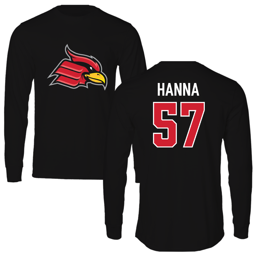 Wheeling University Football Black Long Sleeve - #57 Ian Hanna