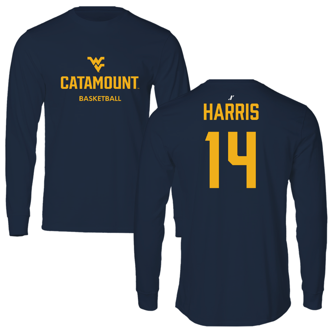 Potomac State College Basketball (W) Navy Performance Long Sleeve - #14 Meghan Harris