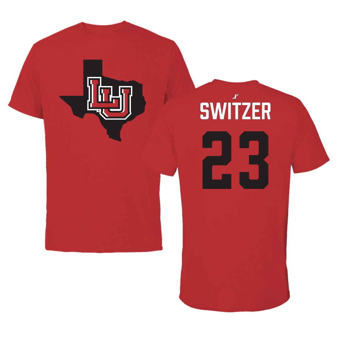 Lamar University Soccer Red State Tee - #23 Anneliese Switzer