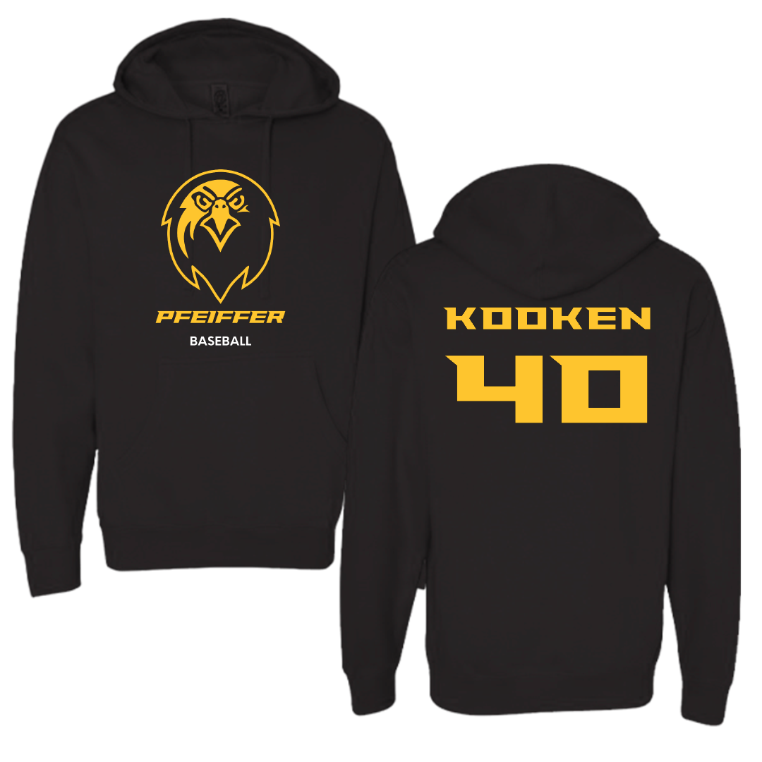 Pfeiffer University Baseball Black Hoodie - #40 Joey Kooken