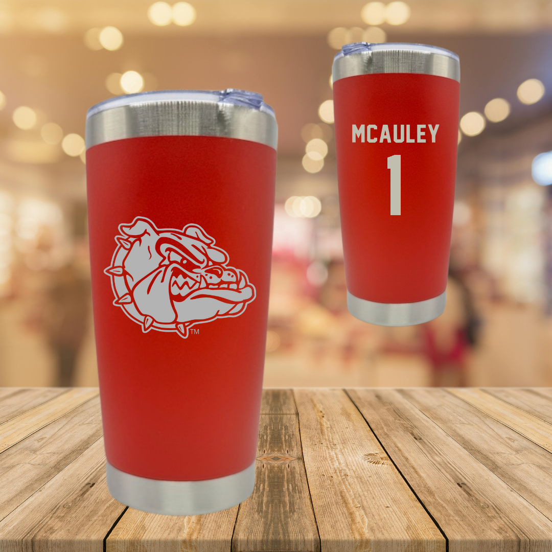 Gonzaga University Volleyball Red Stainless Steel Tumbler - #1 Kelly McAuley