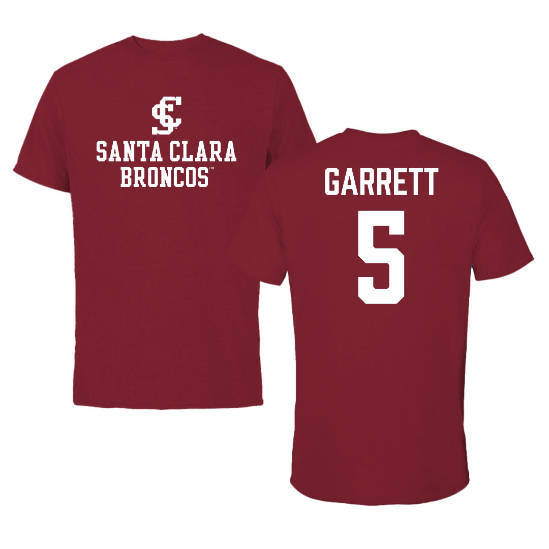 Santa Clara University Soccer (M) Cardinal Tee - #5 Quinn Garrett