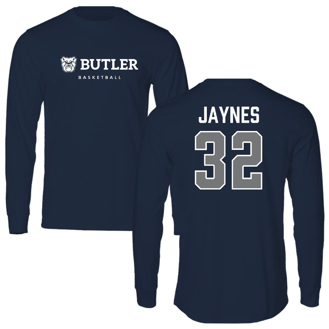 Butler University Basketball Navy Long Sleeve - #32 Sydney Jaynes