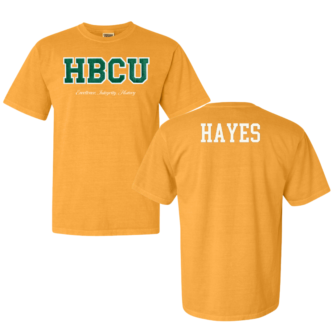 Norfolk State University TF and XC Gold HBCU Varsity Comfort Colors Tee - Savien Hayes