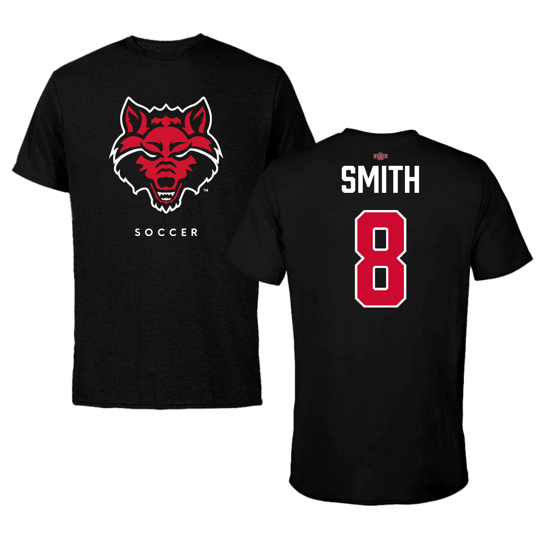 Arkansas State University Soccer Black Performance Tee - #8 Maggie Smith