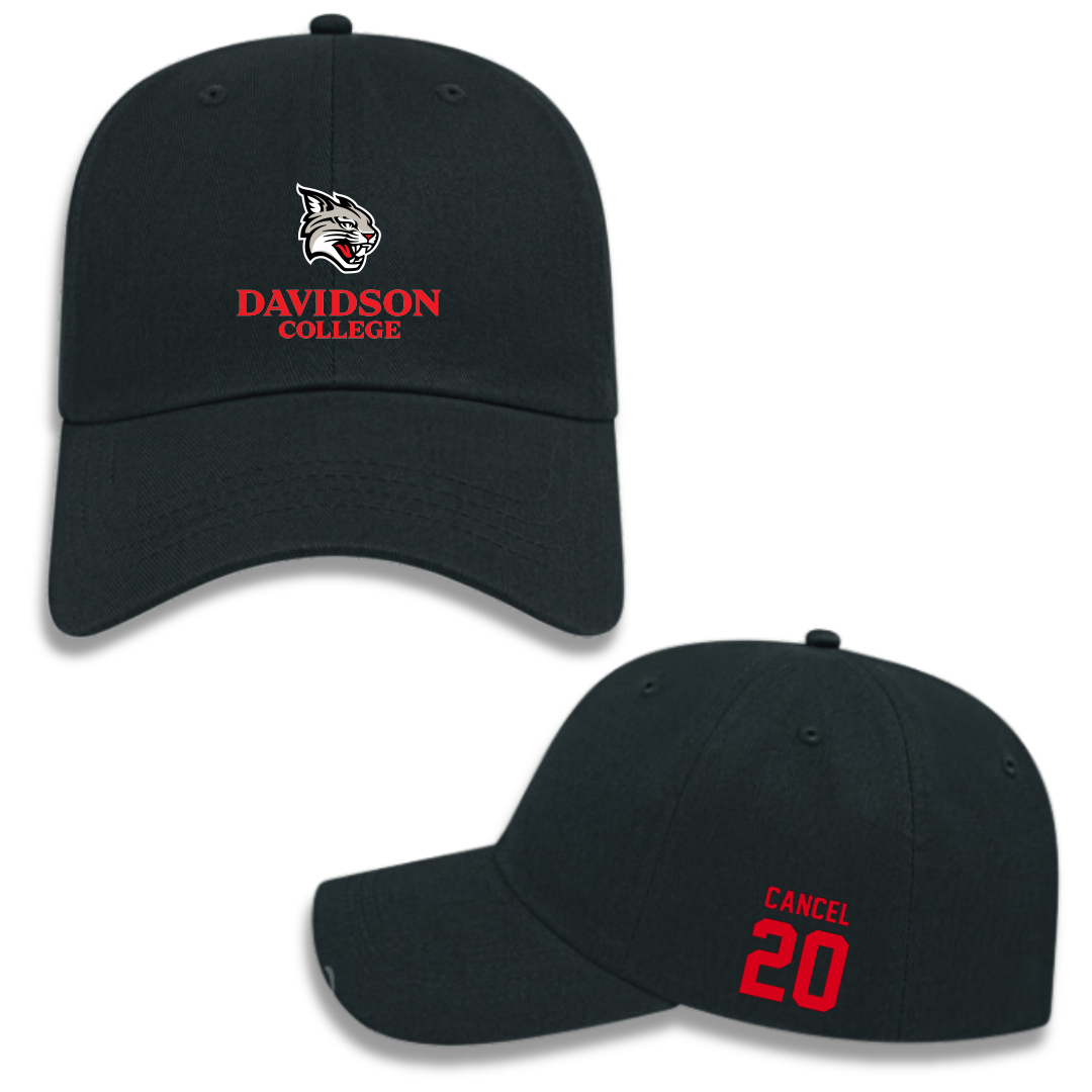 Davidson College Football Black Hat - #20 Quinton Cancel