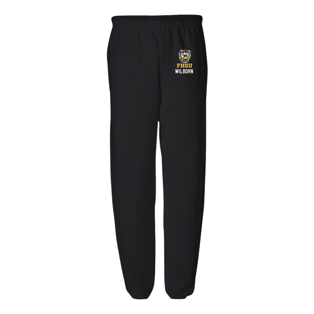 Fort Hays State University Basketball (W) Black Sweatpants - #1 Bailey Wilborn