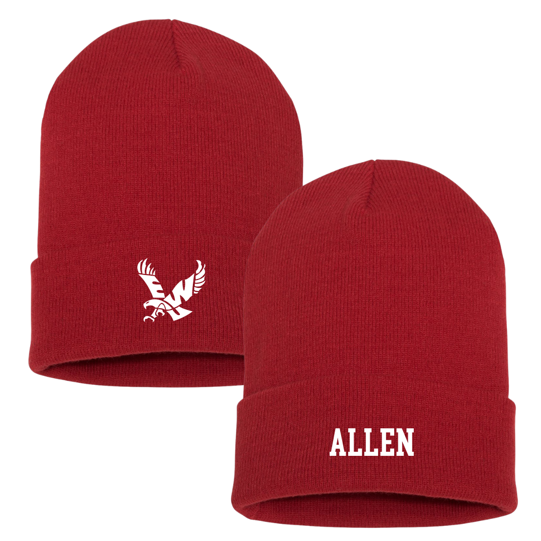 Eastern Washington University Football Red Beanie - #70 Gavin Allen