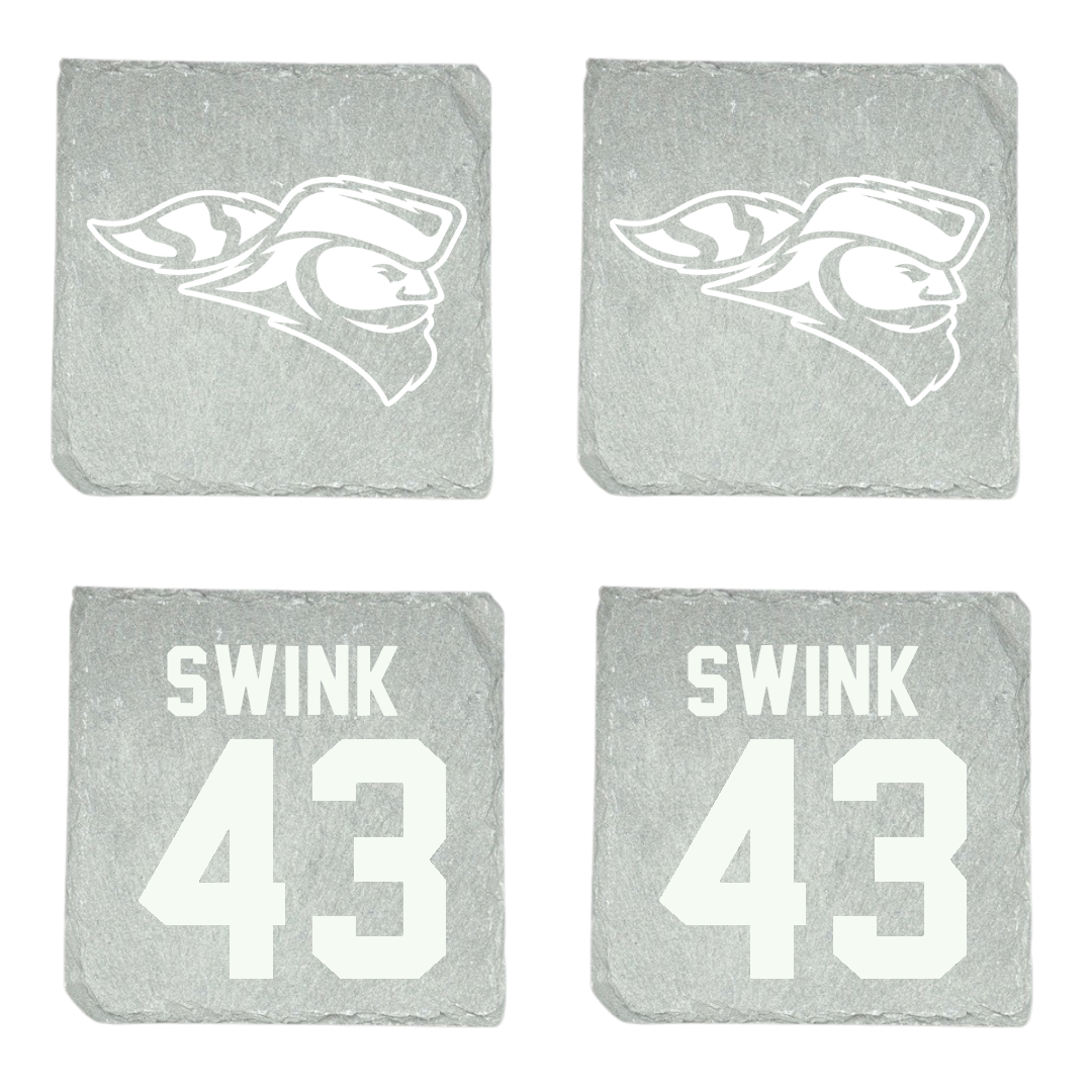 Carroll University Football Stone Coaster (4 Pack)  - #43 Matthew Swink