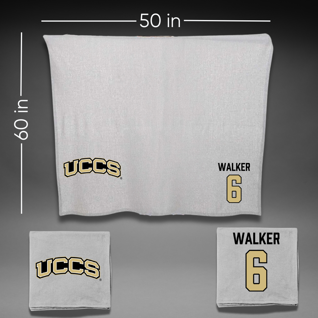 University of Colorado Colorado Springs Volleyball Gray Blanket - #6 Sydnee Walker