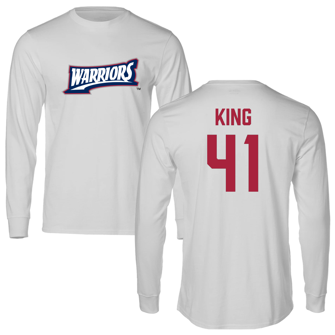 Sterling College Football Light Gray Warriors Performance Long Sleeve - #41 Marcello King