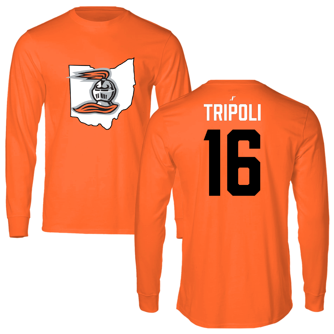 Heidelberg University Soccer Orange State Performance Long Sleeve - #16 Jake Tripoli