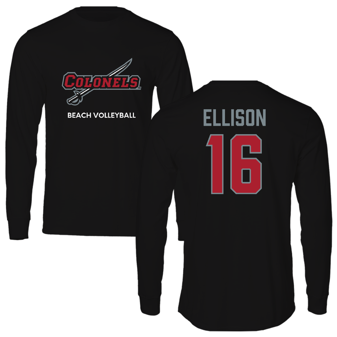 Nicholls State University Beach Volleyball Black Colonels Long Sleeve - #16 Anna Ellison