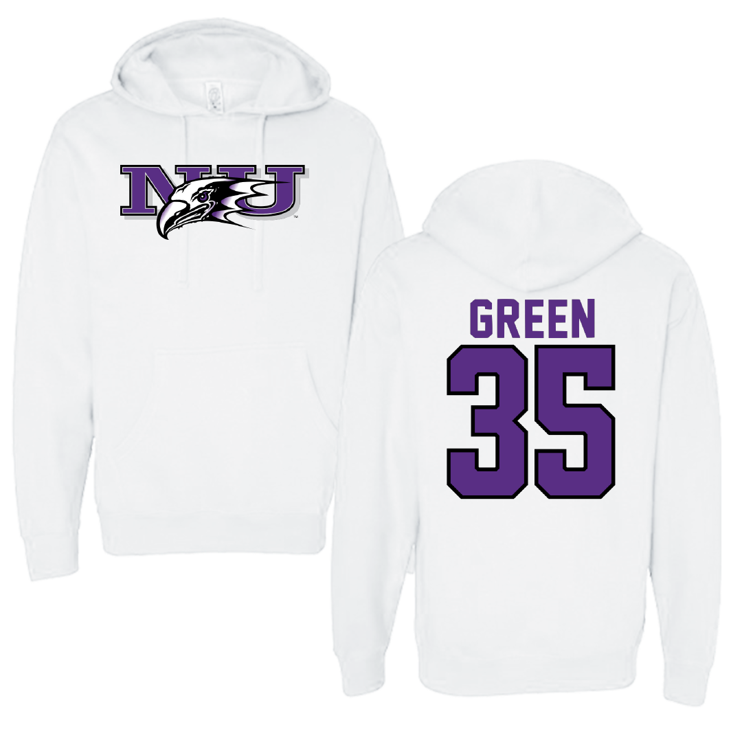 Niagara University Baseball White Hoodie - #35 Jason Green