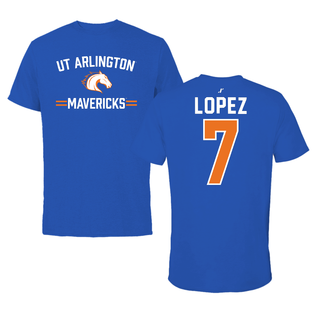 University of Texas at Arlington Softball Blue General Performance Tee - #7 Emma Lopez
