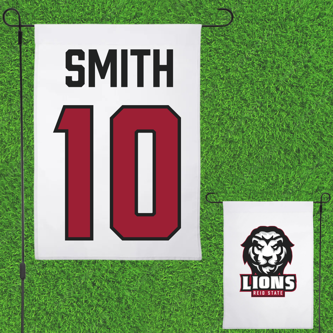 Reid State Community College Baseball White Garden Flag - #10 Trent Smith