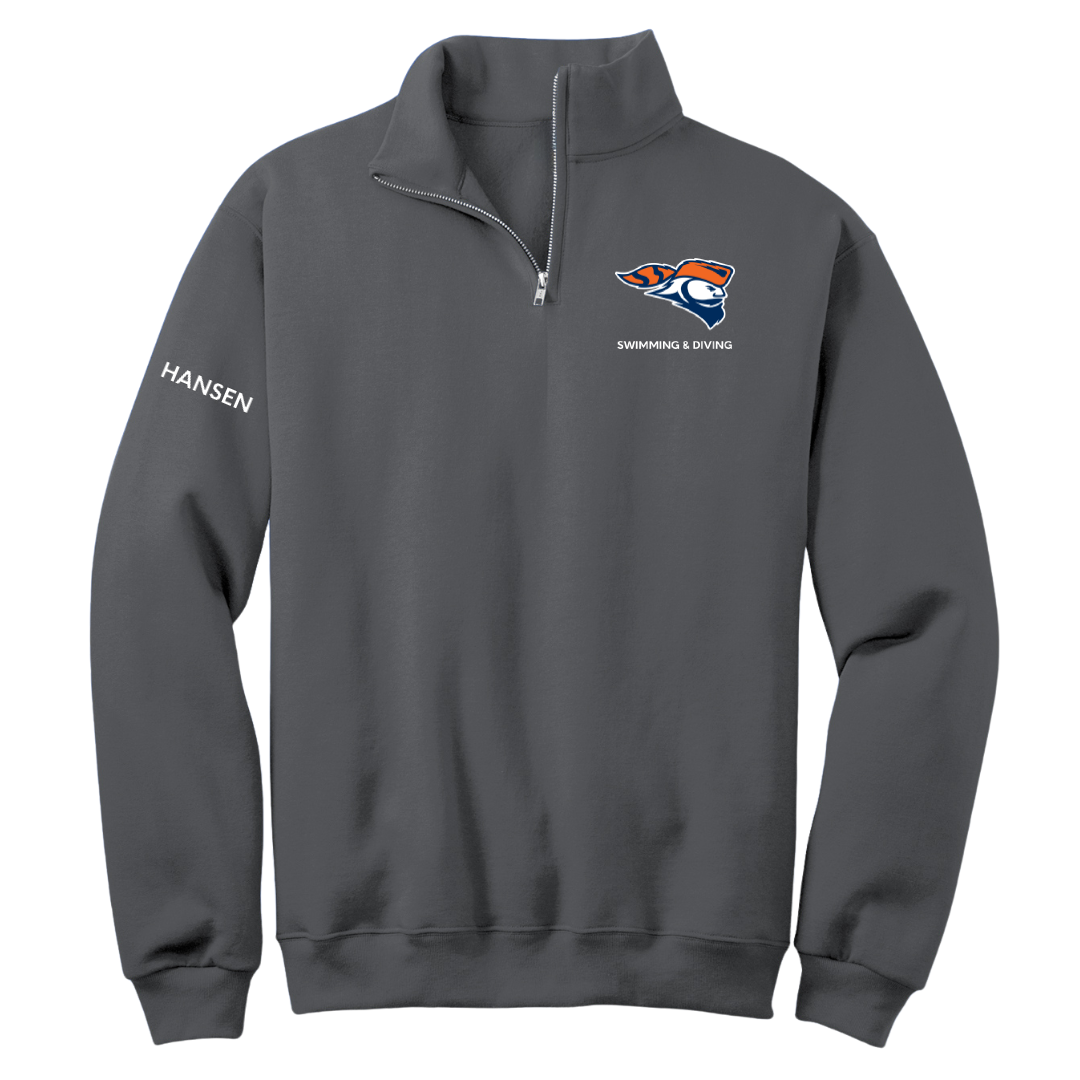 Carroll University Swimming & Diving Dark Gray Quarter-Zip - Matthew Hansen